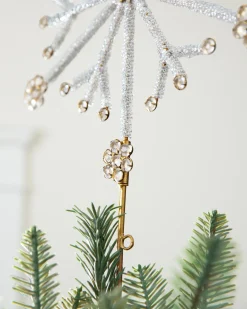 Balsam Hill Beaded Snowflake Christmas Tree Toppers Clearance