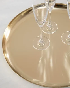 Balsam Hill Brushed Brass Serving Trays Online