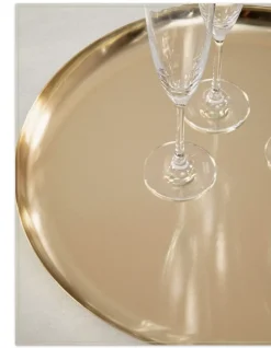 Balsam Hill Brushed Brass Serving Trays Online