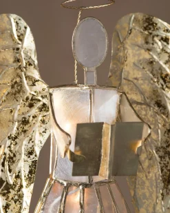 Balsam Hill Capiz Angel Lighted Tree Toppers New