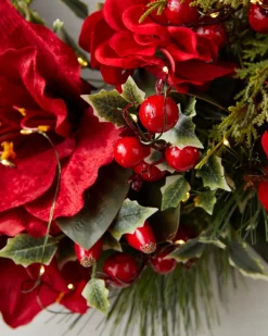 Balsam Hill Crimson Blooms & Berries Foliage Online