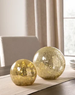 Balsam Hill Glowing Mercury Glass Orbs Clearance