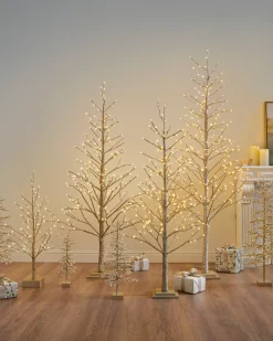 Balsam Hill Lit Champagne Glitter LED Trees Online