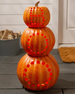Balsam Hill Lit Stackable Cut-Out Pumpkins Discount
