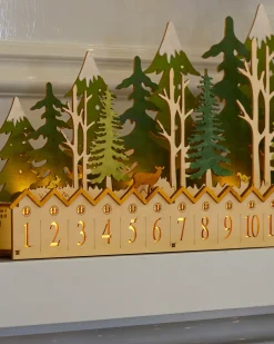 Balsam Hill Lit Wooden Christmas Advent Calendars Outlet
