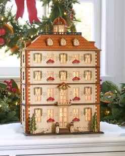 Balsam Hill Lit Wooden Christmas Advent Calendars Outlet