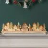 Balsam Hill Lit Wooden Christmas Mantel Villages Outlet