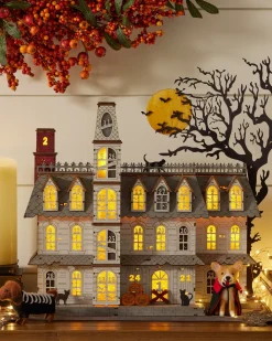 Balsam Hill Lit Wooden Halloween Countdown Calendar New