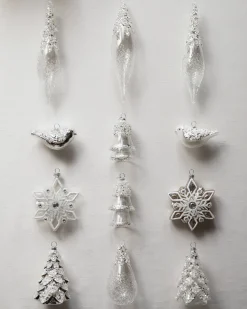 Balsam Hill Nordic Frost Ornament Collection