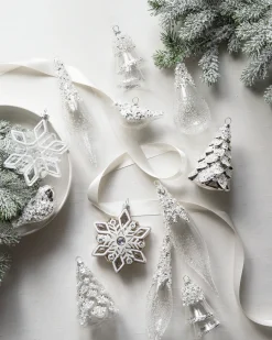 Balsam Hill Nordic Frost Ornament Collection