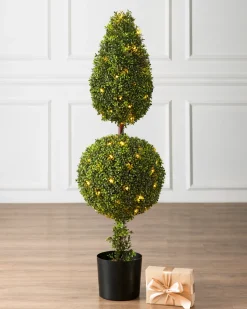 Balsam Hill Outdoor Boxwood Artificial Christmas Topiaries Clearance