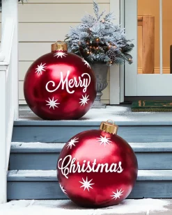 Balsam Hill Outdoor Merry Christmas Ornaments