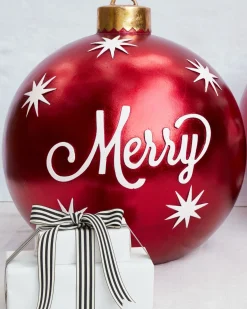 Balsam Hill Outdoor Merry Christmas Ornaments
