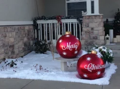 Balsam Hill Outdoor Merry Christmas Ornaments