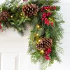 Balsam Hill Outdoor Red Berry Pine Foliage New