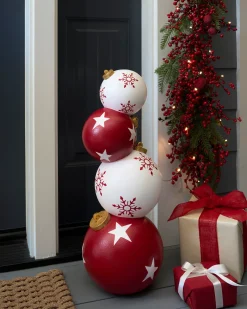 Balsam Hill Outdoor Stacked Christmas Ornaments Sale