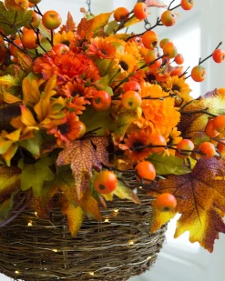 Balsam Hill Outdoor Sunburst Mums Foliage Online