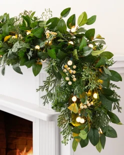 Balsam Hill Outdoor White Berry Cypress Foliage Hot