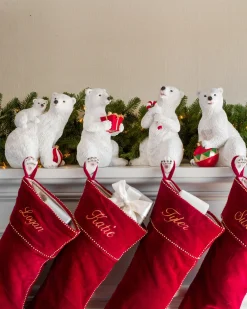 Balsam Hill Polar Bear Family Christmas Stocking Holders Sale