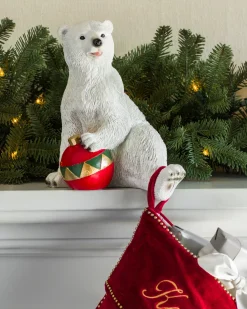 Balsam Hill Polar Bear Family Christmas Stocking Holders Sale