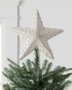 Balsam Hill Radiant Star Beaded Christmas Tree Topper Discount
