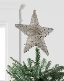 Balsam Hill Radiant Star Beaded Christmas Tree Topper Discount
