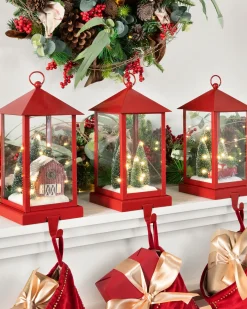 Balsam Hill Red Lantern Christmas Stocking Holders Online