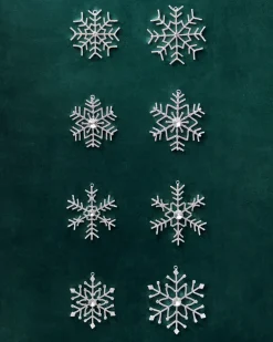 Balsam Hill Rhinestone Snowflake Ornament Set Discount