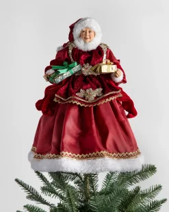 Balsam Hill Santa And Mrs. Claus Christmas Tree Toppers Sale