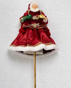 Balsam Hill Santa And Mrs. Claus Christmas Tree Toppers Sale