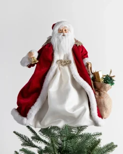 Balsam Hill Santa And Mrs. Claus Christmas Tree Toppers Sale