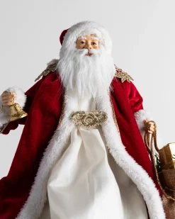 Balsam Hill Santa And Mrs. Claus Christmas Tree Toppers Sale