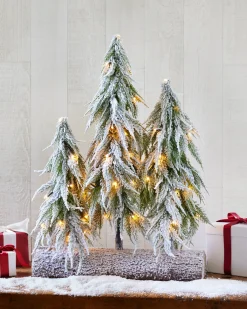 Balsam Hill Snowfall Downswept Tabletop Trees Discount