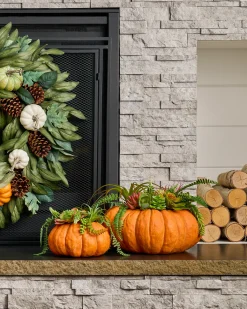 Balsam Hill Succulent Harvest Pumpkin Foliage New