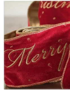 Balsam Hill Velvet Merry Christmas Tree Ribbon Online