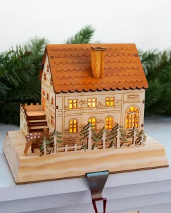 Balsam Hill Wooden Alpine Village Stocking Holders Outlet