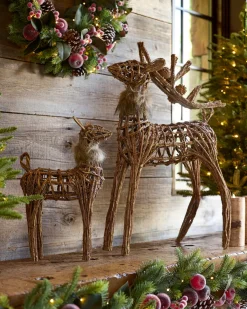 Balsam Hill Woodland Reindeer & Sleigh Best
