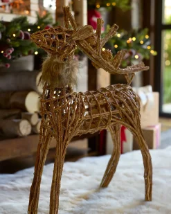 Balsam Hill Woodland Reindeer & Sleigh Best