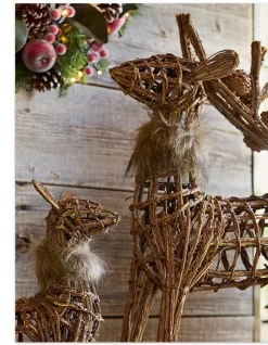 Balsam Hill Woodland Reindeer & Sleigh Best